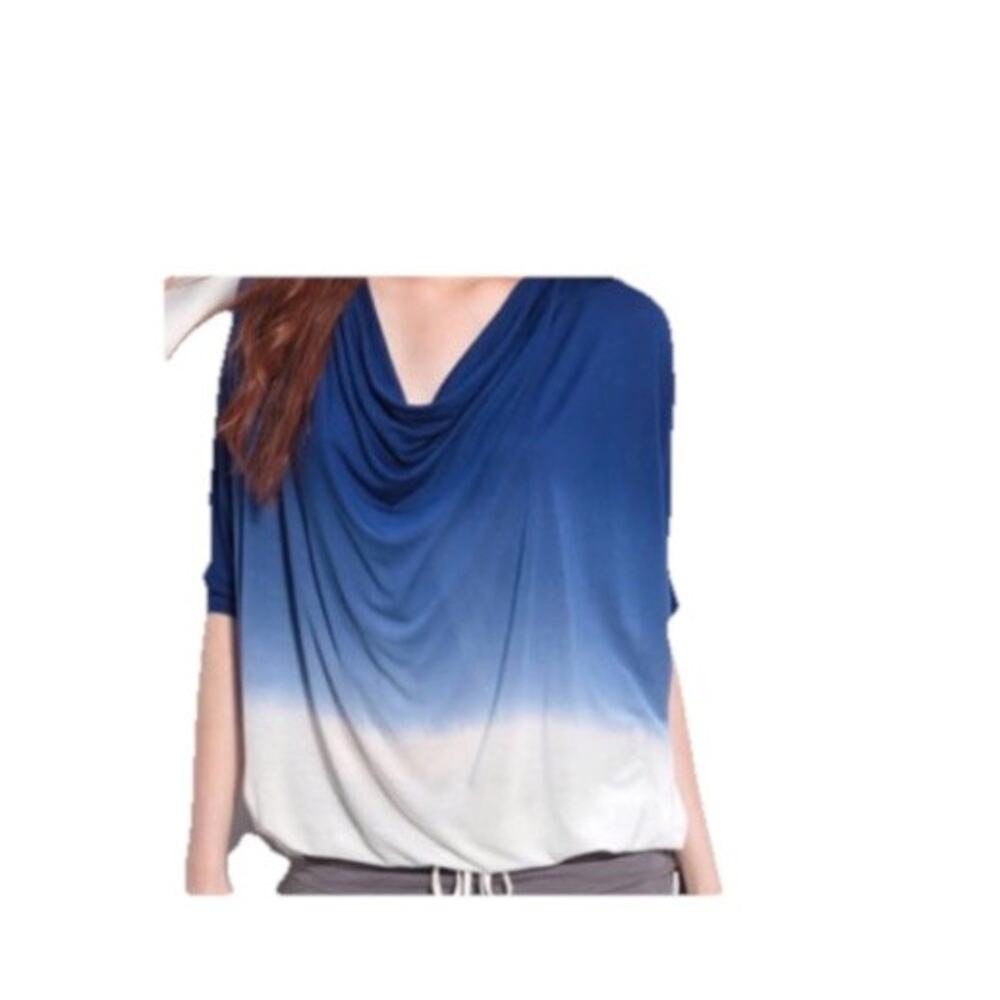 Young Fabulous Broke‎ Tie Dye Shirt Sz S NEW Blue White Beach Nautical Coastal